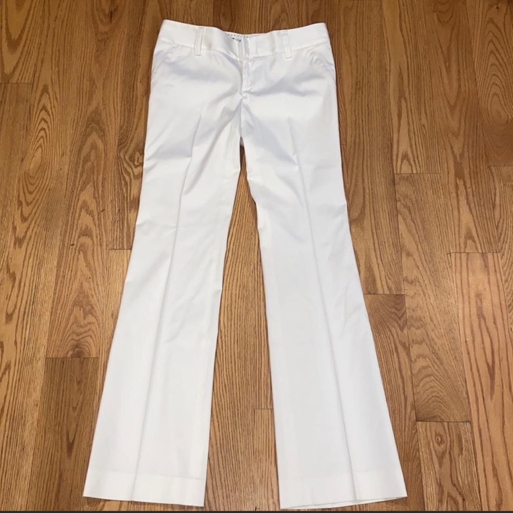 Alice + Olivia ToWork White Flair Trousers, size 6